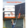 VEVOR Water Fed Pole Kit, 36FT Solar Panel Cleaning Pole with Extendable Handle, 180° Rotatable Brush Head & 65.6FT Hose, Household & Outdoor Window Cleaner Tool for Caravan Solar Panel Deck