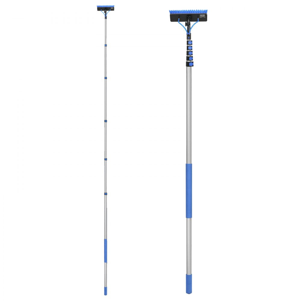 VEVOR Water Fed Pole Kit, 36FT Solar Panel Cleaning Pole with Extendable Handle, 180° Rotatable Brush Head & 65.6FT Hose, Household & Outdoor Window Cleaner Tool for Caravan Solar Panel Deck