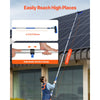 VEVOR Water Fed Pole Kit, 24FT Solar Panel Cleaning Pole with Extendable Handle, 180° Rotatable Brush Head & 65.6FT Hose, Household & Outdoor Window Cleaner Tool for Caravan Solar Panel Deck