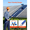 VEVOR Solar Panel Cleaning Kit, 26 ft, Water Fed Pole Kit with Cleaning Brush, Soap Dispenser, Extendable Aluminum Telescopic Pole, 180° Rotatable Brush Head, for Roof Mounted Solar Panels, Windows