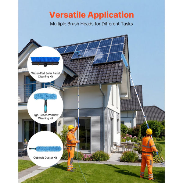 Vevor Solar Panel Cleaning Kit 39' Water Fed Pole Brush New – FactoryPure