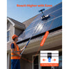 VEVOR Solar Panel Cleaning Kit, 33 ft, Water Fed Pole Kit with Cleaning Brush, Soap Dispenser, Extendable Aluminum Telescopic Pole, 180° Rotatable Brush Head, for Roof Mounted Solar Panels, Windows