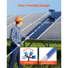 VEVOR Solar Panel Cleaning Kit, 33 ft, Water Fed Pole Kit with Cleaning Brush, Soap Dispenser, Extendable Aluminum Telescopic Pole, 180° Rotatable Brush Head, for Roof Mounted Solar Panels, Windows