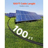 VEVOR 100FT Solar Panel Extension Cable 10AWG Waterproof PV 6mm² Cable Black