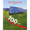 VEVOR 100FT Solar Panel Extension Cable 10AWG Waterproof PV 6mm² Cable Red