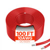 VEVOR 100FT Solar Panel Extension Cable 10AWG Waterproof PV 6mm² Cable Red