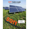 VEVOR 50FT Solar Panel Extension Cable, 10 AWG, Solar Panel Wire with Flame Retardant Protective Sleeving, Female and Male Connectors, IP67 Waterproof PV Wire, for Outdoor Automotive RV, Black & Red