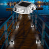 VEVOR Solar Pathway Lights, 12-Pack, White, Includes Screws, Weatherproof Outdoor Deck Lights, 6 LED, Ideal for Garden Paths, Walkways, Driveways & Steps