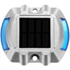 VEVOR Driveway Lights 16-Pack, Solar Driveway Lights with Switch Button, Solar Deck Lights Waterproof, Wireless Dock Lights 6 LEDs for Path Warning Garden Walkway Sidewalk Steps, LED Bright Blue