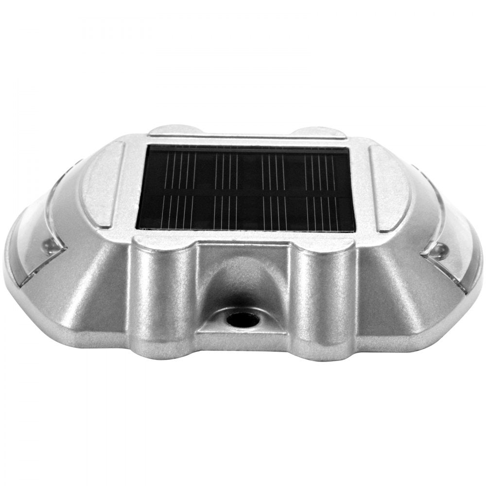 VEVOR Driveway Lights 16-Pack Solar Driveway Lights Bright White with Screw Solar Deck Lights Outdoor Waterproof Wireless Dock Lights 6 LEDs for Path Warning Garden Walkway Sidewalk Steps