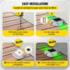 Vevor Driveway Lights, 8-Pack Solar Driveway Lights with Switch Button, Solar Deck Lights Waterproof, Wireless Dock Lights 6 LEDs for Path Warning Garden Walkway Sidewalk Steps, LED Bright Green