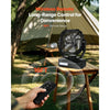 VEVOR 10400mAh Solar fan, Camping Fan with Solar Panel & LED Lantern, 7W 8 Inch Portable Rechargeable Battery Powered for Outside, 4-Speed and Quiet Operated for Picnic, Barbecue, Fishing, Travel