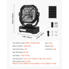 VEVOR 10400mAh Solar fan, Camping Fan with Solar Panel & LED Lantern, 7W 8 Inch Portable Rechargeable Battery Powered for Outside, 4-Speed and Quiet Operated for Picnic, Barbecue, Fishing, Travel