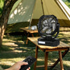 VEVOR 10400mAh Solar fan, Camping Fan with Solar Panel & LED Lantern, 7W 8 Inch Portable Rechargeable Battery Powered for Outside, 4-Speed and Quiet Operated for Picnic, Barbecue, Fishing, Travel