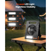 VEVOR 10000mAh Rechargeable Solar Fan with LED Lantern, 7 inch Portable Fan Cordless with 4W Foldable Solar Panel, 4-Speed& Timer& Quiet,USB Battery Powered for Camping Tent Worksite Office Desk