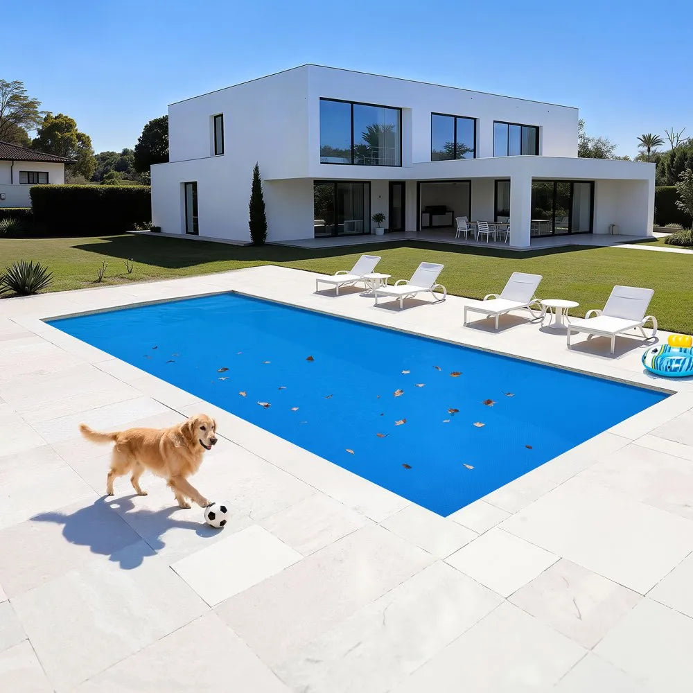 VEVOR Solar Pool Cover, 36 x 16 ft Rectangle Pool Bubble Cover, 12 Mil Pools Solar Blanket with Bubble & PE Material, Daytime Heat Absorption, Nighttime Heat Retention, Heat Retaining Solars Covers, Blue