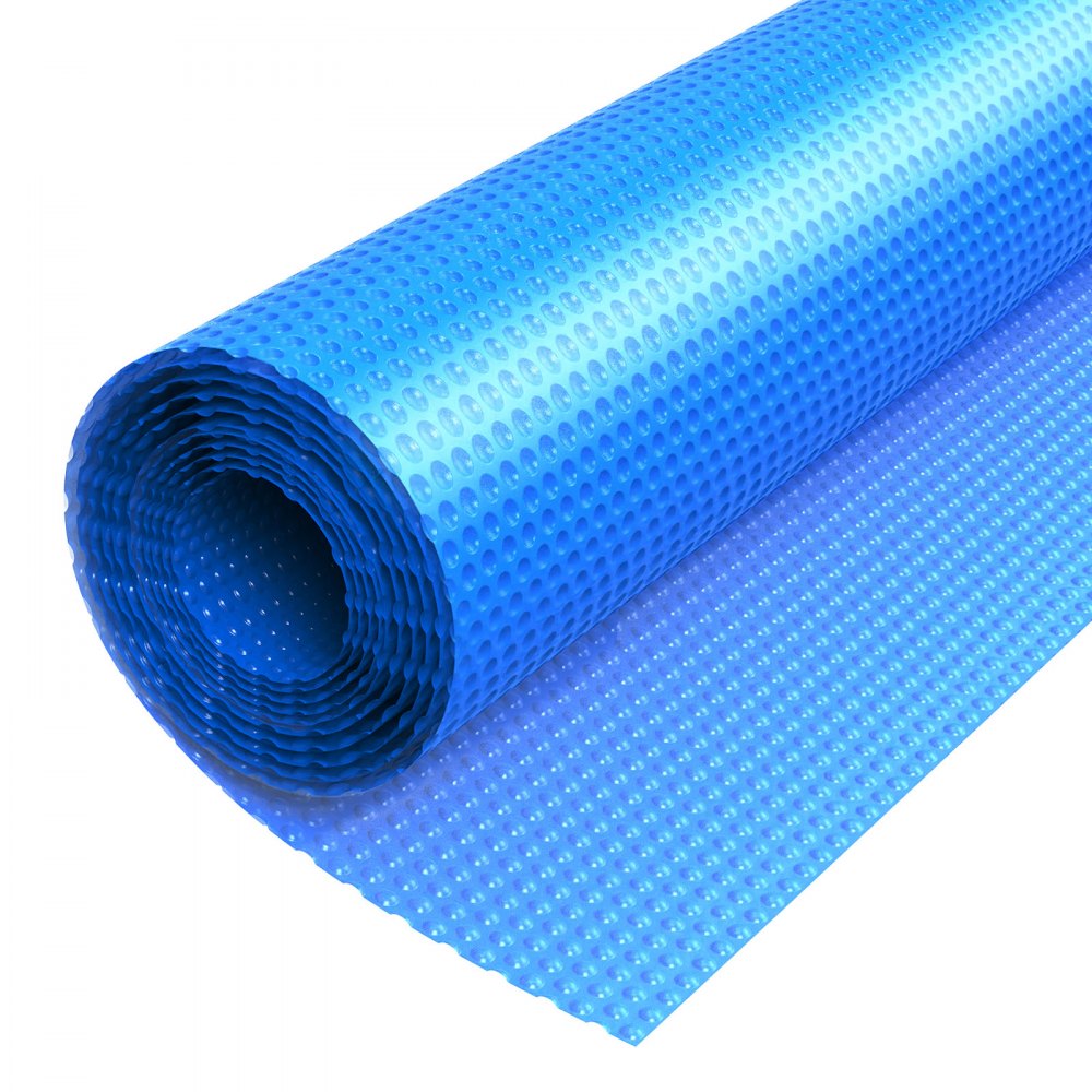 VEVOR Solar Pool Cover, 36 x 16 ft Rectangle Pool Bubble Cover, 12 Mil Pools Solar Blanket with Bubble & PE Material, Daytime Heat Absorption, Nighttime Heat Retention, Heat Retaining Solars Covers, Blue