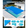 VEVOR Solar Pool Cover, 36 x 18 ft Rectangle Pool Bubble Cover, 8 Mil Pools Solar Blanket with Bubble & PE Material, Daytime Heat Absorption, Nighttime Heat Retention, Heat Retaining Solars Covers, Blue