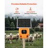 VEVOR Solar Fence Charger, 1J 10kV Solar Powered Fence Charger, 1.86 Miles Range, Electric Fence Energizer Kit, Keep Out Predators, 3 Days Runtime, for Livestock, Poultry, Garden Protection