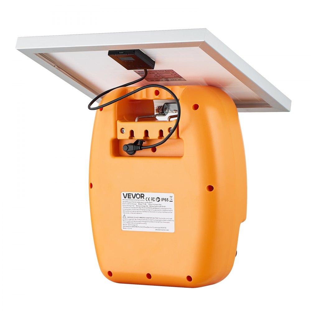 VEVOR Solar Fence Charger, 1J 10kV Solar Powered Fence Charger, 1.86 Miles Range, Electric Fence Energizer Kit, Keep Out Predators, 3 Days Runtime, for Livestock, Poultry, Garden Protection