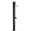 VEVOR 9.2 Gal Solar Heated Shower, 6.4ft Showerhead Height Outdoor Shower, with Foot Faucet & Soap Box Rack, Hot & Cold Water Adjustment, Freestanding for Backyard Poolside Beach Pool,Black