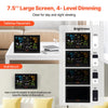 VEVOR 7-in-1 Wi-Fi Weather Station, 7.5 in Color Display, Home Weather Station Indoor Outdoor, with Solar Wireless Outdoor Sensor  Alarm Alerts, for Temperature Humidity Wind Speed/Direction Rain