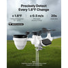 VEVOR 7-in-1 Wi-Fi Weather Station, 7.5-Inch VA Display, Solar Powered Wireless Outdoor Sensor, Home Weather Station Indoor Outdoor, for Temperature, Humidity, Wind Speed/Direction, Rainfall, No APP