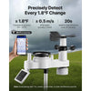 VEVOR 7-in-1 Wi-Fi Weather Station, 7-Inch TFT Display, Wireless Solar Powered Outdoor Sensor, Rain Gauge, Indoor Outdoor for Weather Forecast, Wind Speed Direction, Temperature, Humidity, Rainfall