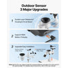 VEVOR 7-in-1 Wi-Fi Weather Station, 7-Inch TFT Display, Wireless Solar Powered Outdoor Sensor, Rain Gauge, Indoor Outdoor for Weather Forecast, Wind Speed Direction, Temperature, Humidity, Rainfall