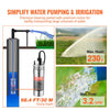 VEVOR Solar Water Pump, 12V DC 120W Submersible Deep Well Pump, Max Flow 3.2 GPM, Max Head 230 ft, Max Submersion 98.4 ft, Solar Powered Water Pump for Well