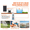 VEVOR Solar Water Pump, 12V DC 120W Submersible Deep Well Pump, Max Flow 3.2 GPM, Max Head 230 ft, Max Submersion 98.4 ft, Solar Powered Water Pump for Well