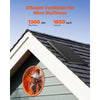 VEVOR Gable Mount Fan, 14 Inch Solar Power Attic Exhaust Fan with Adjustable Thermostat & Outer Mesh, 1300 CFM House Ventilator Cool Upto 1850 Sq.Ft, Quiet Ventilation for Roof, Garage, Shop, Black
