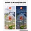 VEVOR Gable Mount Fan, 12 inch Solar Attic Vent Exhaust Fan Carbon Steel, 900 CFM Cooling and Ventilation for Roof, Greenhouse, Garage, Shop, Small Spaces, with Thermostat and Power Adapter, Orange