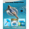 VEVOR Solar Pool Ionizer, Round Copper Pool Ionizer Up to 45000 Gal, Floating Automatic Water Cleaner and Purifier, Chlorine Free Water, with Copper Anode, Spring, Brush and Filter for Pools & Spas