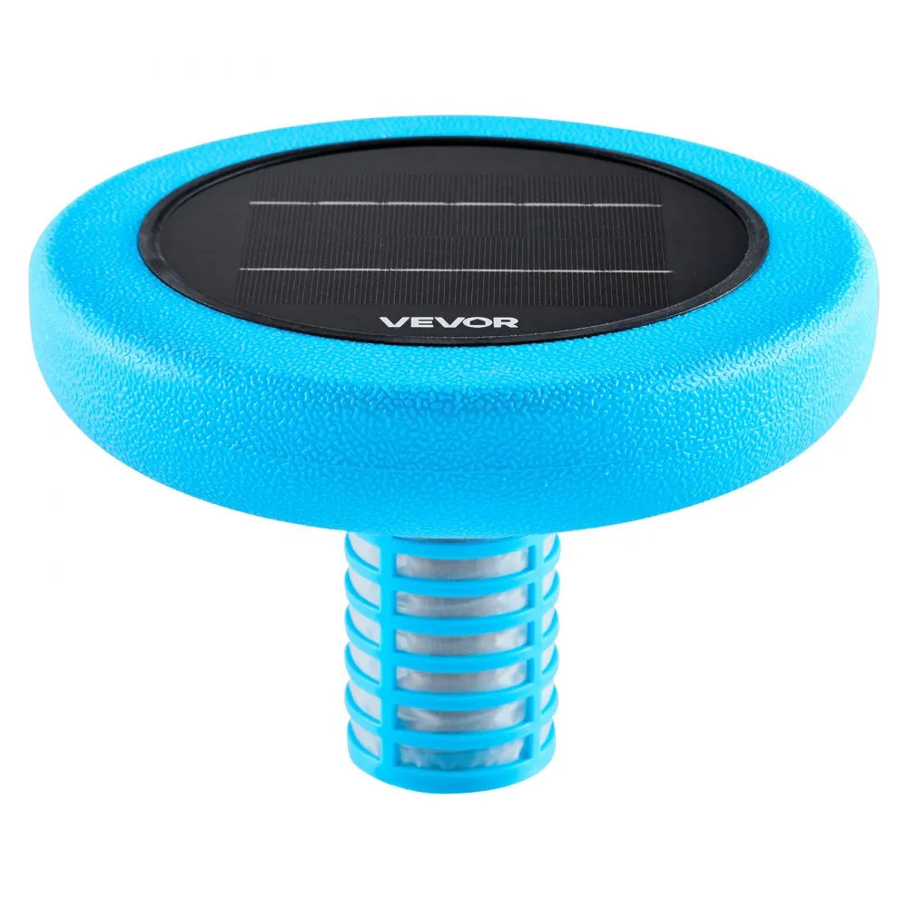 VEVOR Solar Pool Ionizer, Round Copper Pool Ionizer Up to 45000 Gal, Floating Automatic Water Cleaner and Purifier, Chlorine Free Water, with Copper Anode, Spring, Brush and Filter for Pools & Spas