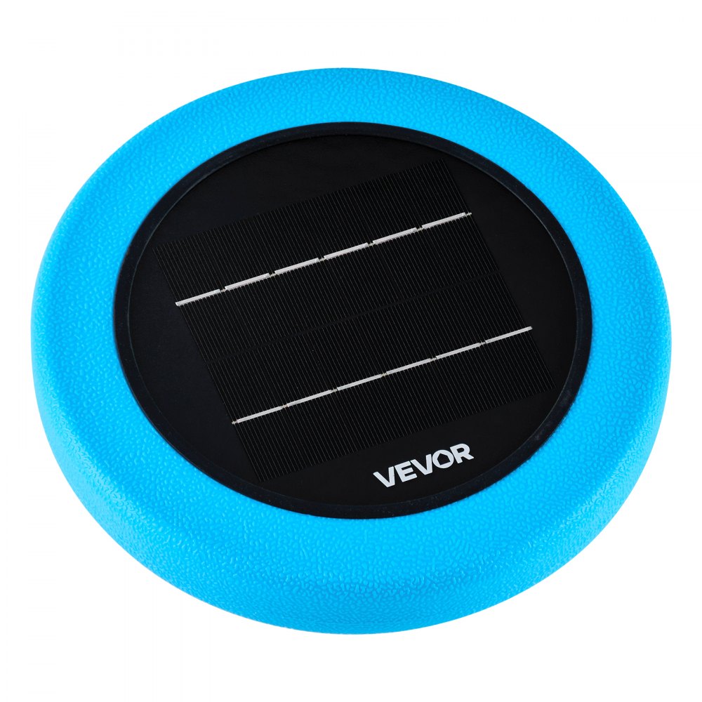 VEVOR Solar Pool Ionizer, Round Copper Pool Ionizer Up to 45000 Gal, Floating Automatic Water Cleaner and Purifier, Chlorine Free Water, with Copper Anode, Spring, Brush and Filter for Pools & Spas