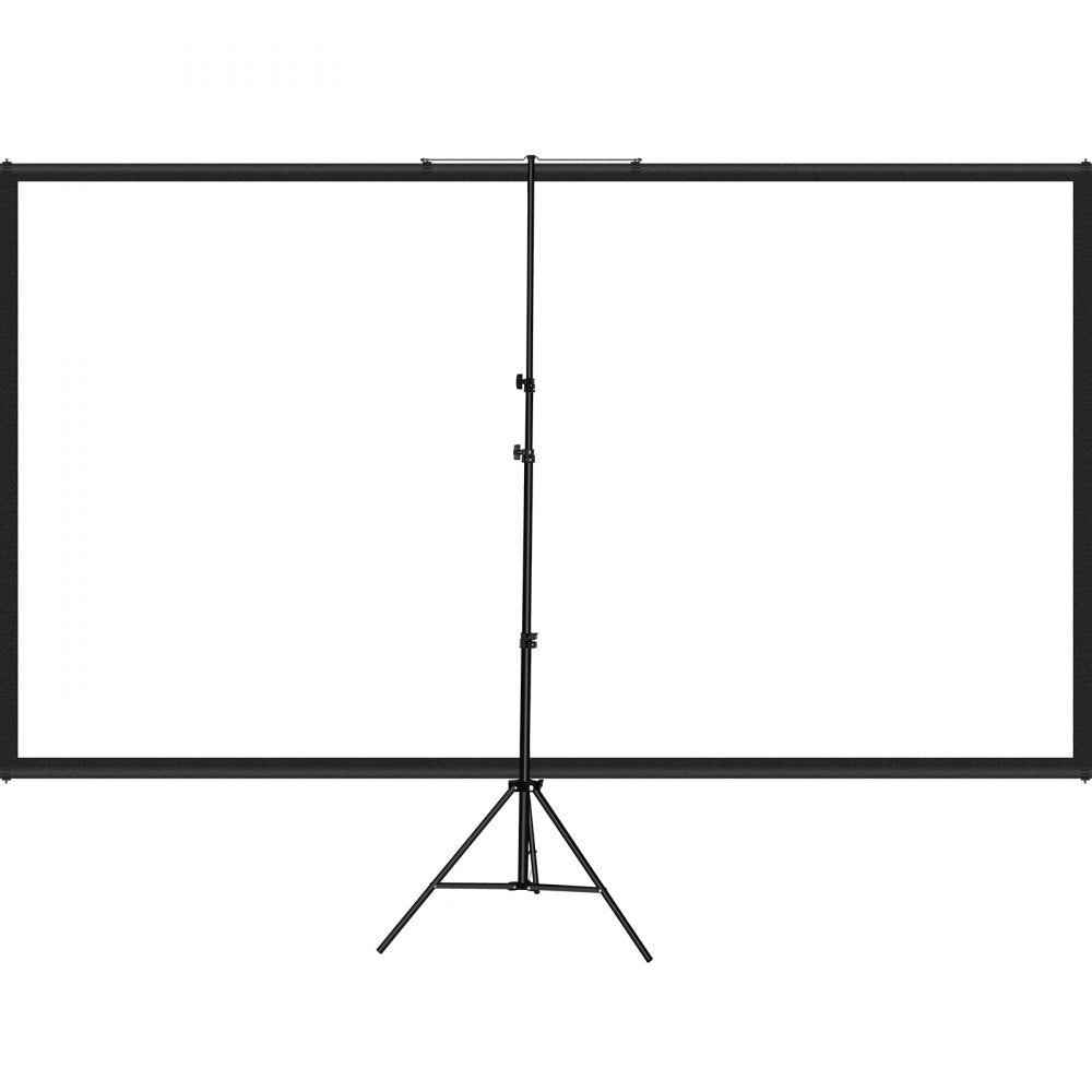 VEVOR Tripod Projector Screen with Stand 110inch 16:9 4K HD Projection Screen Stand Wrinkle-Free Height Adjustable Portable Screen for Projector Indoor & Outdoor for Movie, Home Cinema, Gaming, Office
