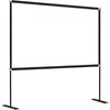 VEVOR Outdoor Movie Screen with Stand, 90\" Portable Movie Screen, 16:9 HD Wide Angle Outdoor Projector Screen, Front & Rear Projection, with Storage Bag & Stand for Office Home Theater Outdoor Indoor