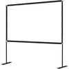VEVOR Outdoor Movie Screen with Stand, 90\" Portable Movie Screen, 16:9 HD Wide Angle Outdoor Projector Screen, Front & Rear Projection, with Storage Bag & Stand for Office Home Theater Outdoor Indoor