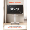 VEVOR Rolling TV Stand, Mobile TV Cart for 32-70 Inch Screens, 25° Left-Right Rotation and Height Adjustable TV Mount with Tray, Holds up to 88 lbs for Corner, Bedroom, Outdoor, Max VESA 600x400mm
