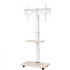 VEVOR Rolling TV Stand, Mobile TV Cart for 32-70 Inch Screens, 25° Left-Right Rotation and Height Adjustable TV Mount with Tray, Holds up to 88 lbs for Corner, Bedroom, Outdoor, Max VESA 600x400mm