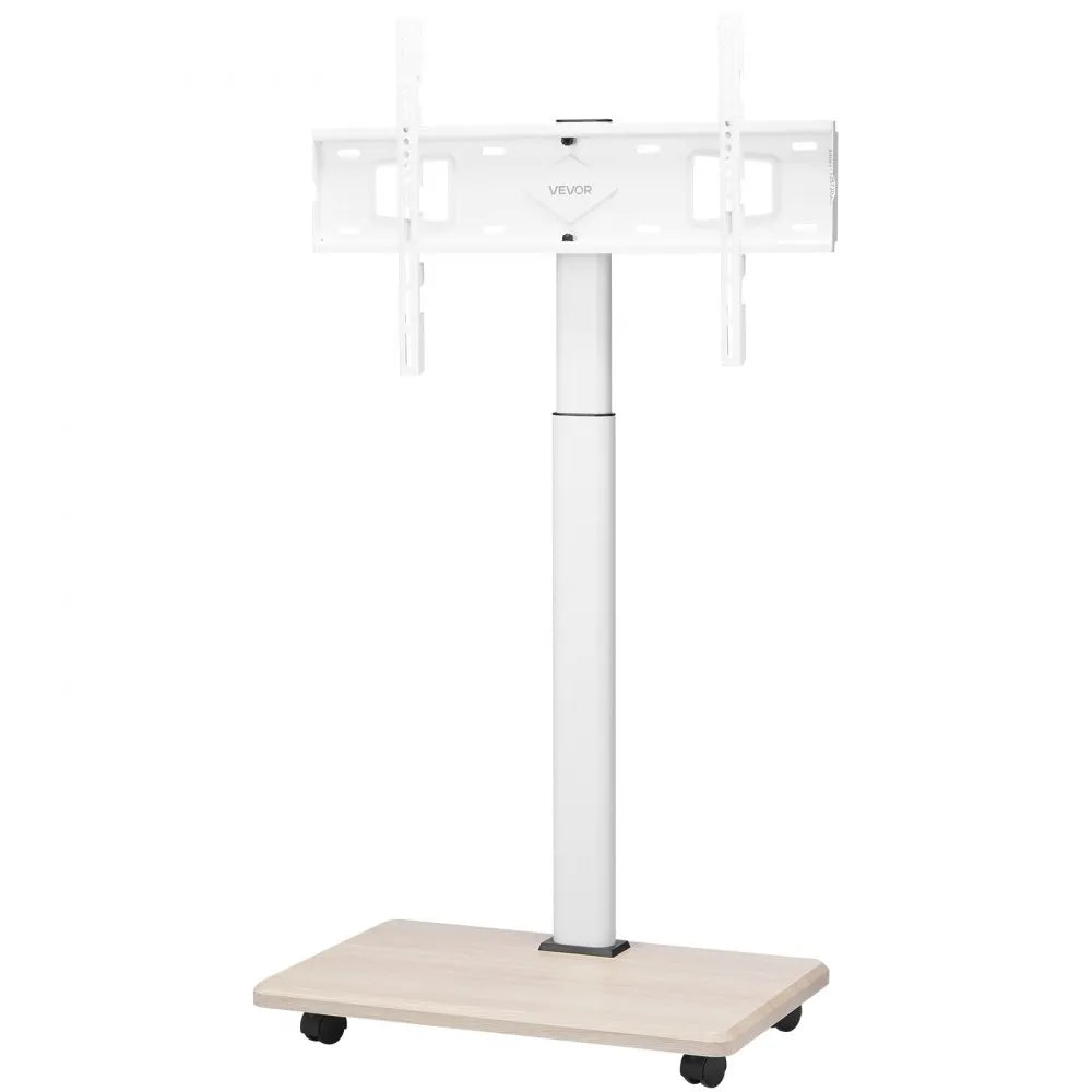 VEVOR Rolling TV Stand, Mobile TV Cart for 32-70 Inch Screens, 25° Left-Right Rotation and Height Adjustable TV Mount on Wheels, Holds up to 99 lbs for Corner, Bedroom, Outdoor, Max VESA 600x400mm