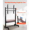 VEVOR Rolling TV Stand, Mobile TV Cart for 55-100 Inch Screens, Height Adjustable Portable Monitor Stand with Tray, Holds up to 205 lbs for Living Room, Bedroom, Office, Outdoor Max VESA 800 x 600 mm