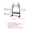 VEVOR Rolling TV Stand, Mobile TV Cart for 55-100 Inch Screens, Height Adjustable Portable Monitor Stand with Tray, Holds up to 205 lbs for Living Room, Bedroom, Office, Outdoor Max VESA 800 x 600 mm