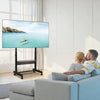 VEVOR Rolling TV Stand, Mobile TV Cart for 55-100 Inch Screens, Height Adjustable Portable Monitor Stand with Tray, Holds up to 205 lbs for Living Room, Bedroom, Office, Outdoor Max VESA 800 x 600 mm