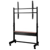 VEVOR Rolling TV Stand, Mobile TV Cart for 55-100 Inch Screens, Height Adjustable Portable Monitor Stand with Tray, Holds up to 205 lbs for Living Room, Bedroom, Office, Outdoor Max VESA 800 x 600 mm