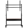VEVOR Rolling TV Stand, Mobile TV Cart for 55-100 Inch Screens, Height Adjustable Portable Monitor Stand with Tray, Holds up to 205 lbs for Living Room, Bedroom, Office, Outdoor Max VESA 800 x 600 mm