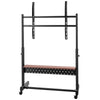 VEVOR Rolling TV Stand, Mobile TV Cart for 55-100 Inch Screens, Height Adjustable Portable Monitor Stand with Tray, Holds up to 205 lbs for Living Room, Bedroom, Office, Outdoor Max VESA 800 x 600 mm