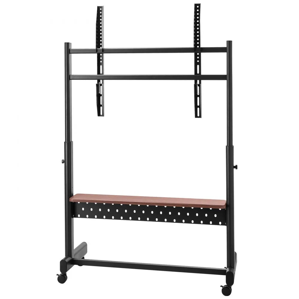 VEVOR Rolling TV Stand, Mobile TV Cart for 55-100 Inch Screens, Height Adjustable Portable Monitor Stand with Tray, Holds up to 205 lbs for Living Room, Bedroom, Office, Outdoor Max VESA 800 x 600 mm