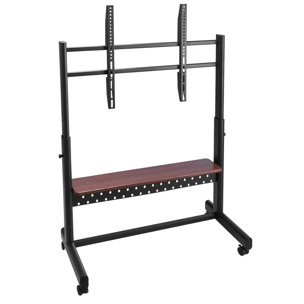 VEVOR Rolling TV Stand, Mobile TV Cart for 55-100 Inch Screens, Height Adjustable Portable Monitor Stand with Tray, Holds up to 205 lbs for Living Room, Bedroom, Office, Outdoor Max VESA 800 x 600 mm